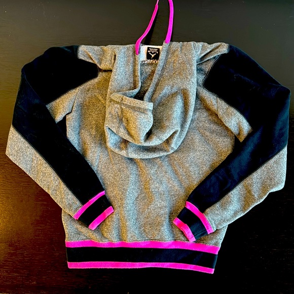 AIR JORDAN snap front fleece hoodie, size small - Picture 2 of 4